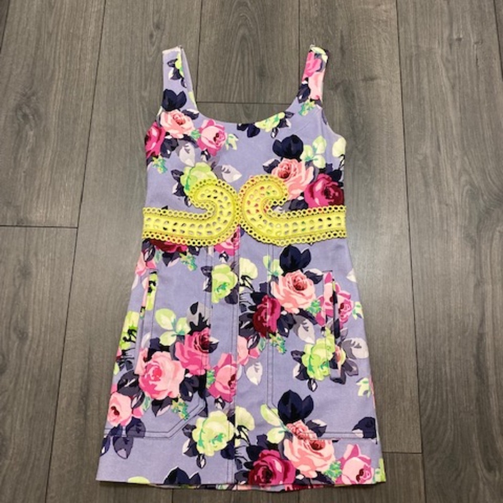 Carven Floral Sleeveless Mini Dress Size XS